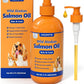 Wild Alaskan Salmon Oil for Dogs & Cats, Fish Oil Omega 3 Supplements with EPA & DHA for Skin & Coat, Immune, Brain, Joint and Heart Health, Dog & Cat Fish Oil Supplements with Pump- 8 oz