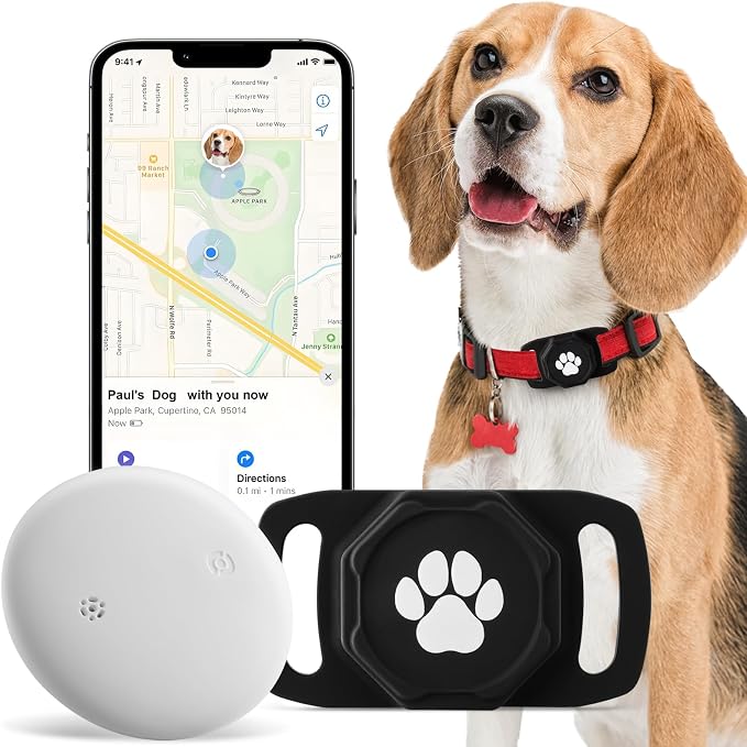 Smart Pet Tracker for Collar - Dog Tracker Pet Location Tracker with Holder