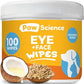 Dog Eye Wipes (100 Count) Hypoallergenic Eye & Face Wipes for Dogs & Cats - Pet Tear Stain Remover & Cleaner - Cleans & Removes Discharge, Crust, & Gunk (Coconut)