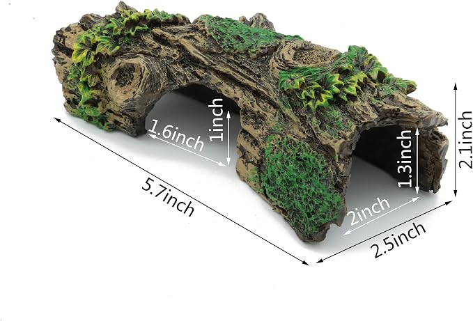 JIH Aquarium Decorations Resin Hollow Tree Trunk Ornament