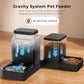 ZOMISIA Automatic Cat Feeder, Gravity Cat Food Dispenser, 0.8Gal x 2, Black