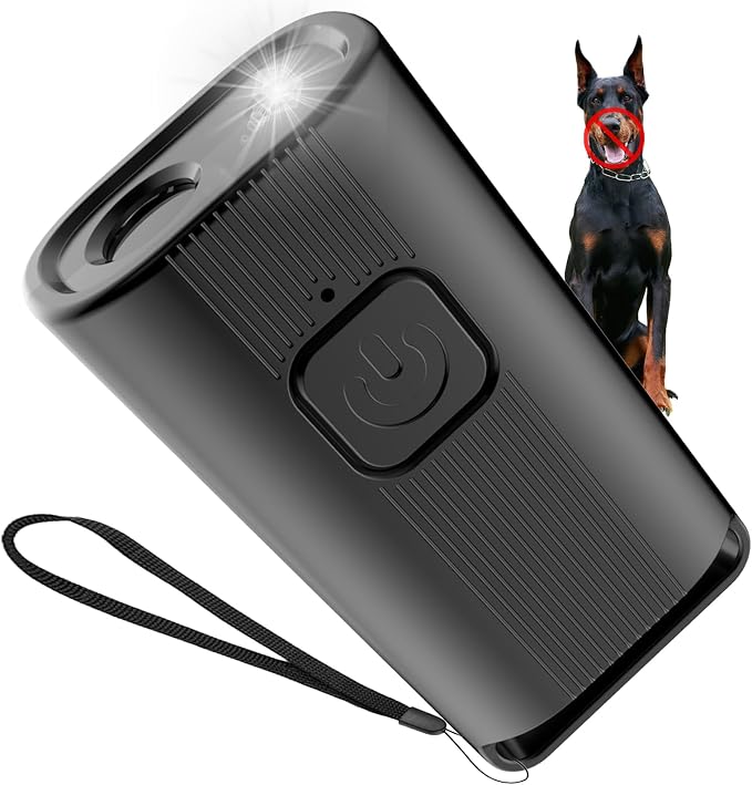 Mini Ultrasonic Dog Bark Deterrent Device - Stop Dog Barking Device for Own or Neighbor's Dog, Rechargeable Anti Barking Dog Trainer Portable Stop Barking Pet Training Tool