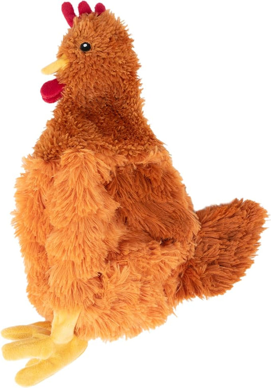 Best Pet Supplies Interactive Squeaky Dog Toy - Crinkle Chicken, Brown