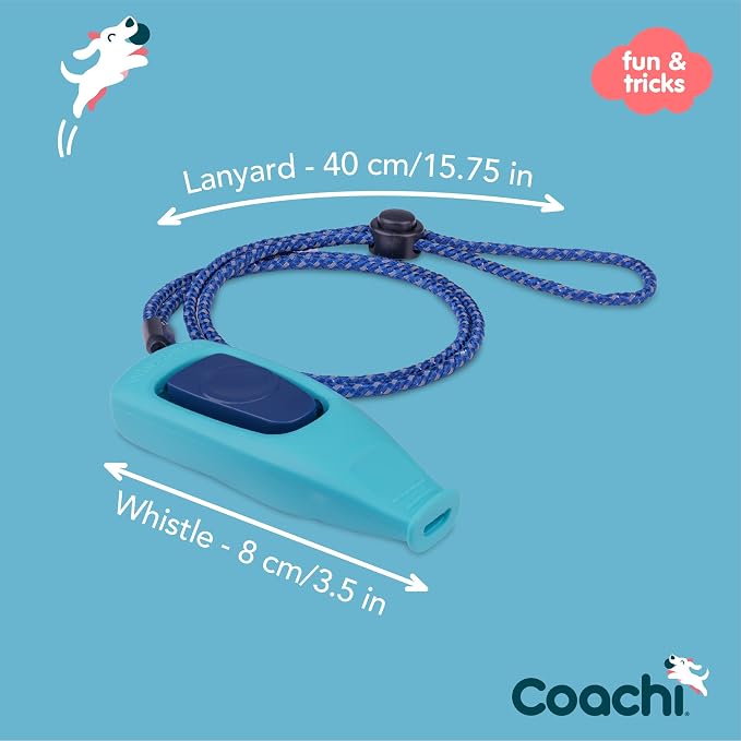 Company of Animals Coachi Whizzclick | Light Blue/Navy Button