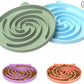 Bifeaw Slow Feeder Cat Bowl, Easy to Clean Silicone Bowl, Ideal for Dry and Wet Food (Green and Blue)