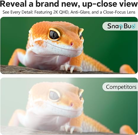 3MP 2K AI Reptile Aquarium Camera, Close-Focus Lens for Fish Tank Terrarium