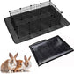 Oncpcare Waterproof Pet Playpen Mat 59"x39" (Black) – Washable and Reusable Cage Liner Tarp for Rabbit, Guinea Pig, Ferret, and Small Animal Habitat Protection