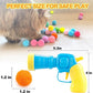 MeoHui 31Pcs Cat Ball Toy Launcher Gun, Cat Balls Fetch Cat Toys
