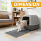 Pieviev Cat Litter Mat, Double-Layer Waterproof Litter Trap, 24" x 15" Gray