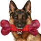 Tough Dog Toys for Aggressive Chewers: Beef Flavored Long Lasting Dog Bones for Large Dogs, Indestructible Dog Chew Toys to Keep Them Busy, Large Dog Toys for Medium & Large Breed, Red