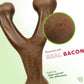 Benebone Wishbone Dog Chew Toy for Aggressive Chewers, Real Bacon, Medium