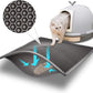 Pieviev Cat Litter Mat, Double-Layer Waterproof Litter Trap, 24" x 15" Gray