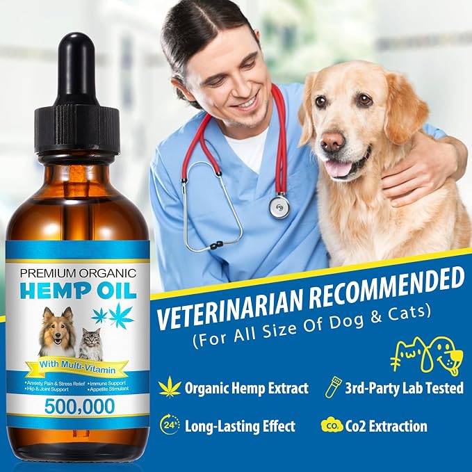 Oil for Dogs & Cats 60ML,Pet Oil for Pain,Skin,Arthritis Pain,Pain Relief,Calming,Omega 3,6,9 for Dog Emotions,Barking & Dog Joints,Supports & Maintains Healthy Joints (1 Pack, Blue)