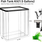 1.5 Gallon Aquarium Starter Kits - Plastic Fish Tank Kit Clear Beta Fish Tank Small with Filteration Oxygenation, Water Circulation, Lighting - Beginner's Gift for Guppy, Shrimp, Goldfish