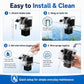 SLOCME Mini Waterfall Aquarium Filter, Adjustable Flow Hang-on-Back Filter for 1-10 Gallon Fish Tanks, Quiet 3W Filter for Betta Fish, Shrimp & Small Aquariums