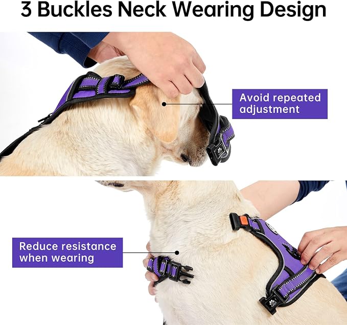 IVY&LANE No Pull Dog Harness for Medium Dogs,Reflective Dog Vest Harness