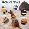 Kuoser Dog Life Jacket with Reflective Stripes, Adjustable High Visibility Dog Life Vest Ripstop Dog Lifesaver Pet Life Preserver with High Flotation Swimsuit for Small Medium and Large Dogs