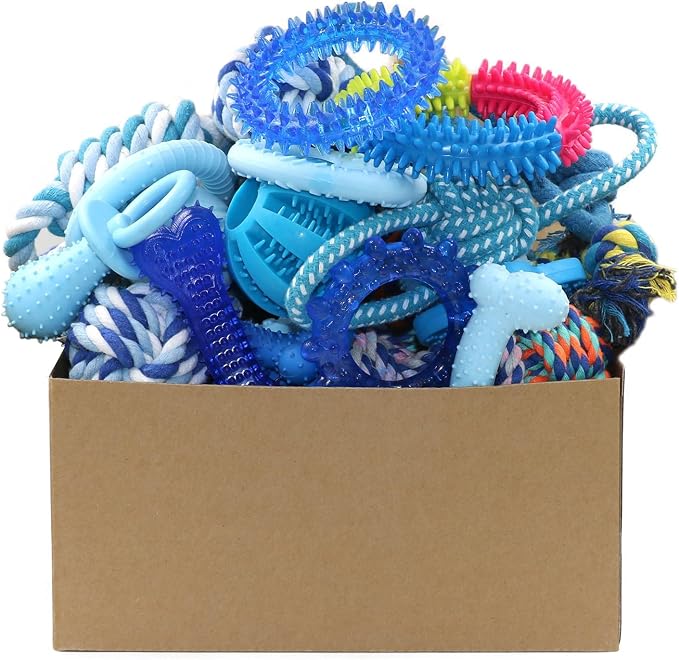 Beiker 20 Pack Puppy Chew Toys, Dog Teething Toys for Puppies Small Dogs