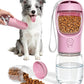 Portable Dog Water Bottle with Food Container, Drinking Bottle for Travel