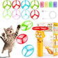 BABORUI Cat Toy Disc Launcher, Rechargeable Interactive Cat Fetch Toy Launcher with 8 Flying Discs, Flying Enrichment Toys for Indoor Bored Kittens & Adult Cats (Yellow)