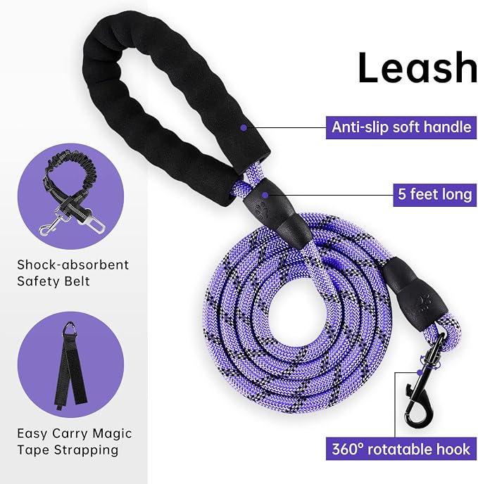 IVY&LANE No Pull Dog Harness for Medium Dogs,Reflective Dog Vest Harness