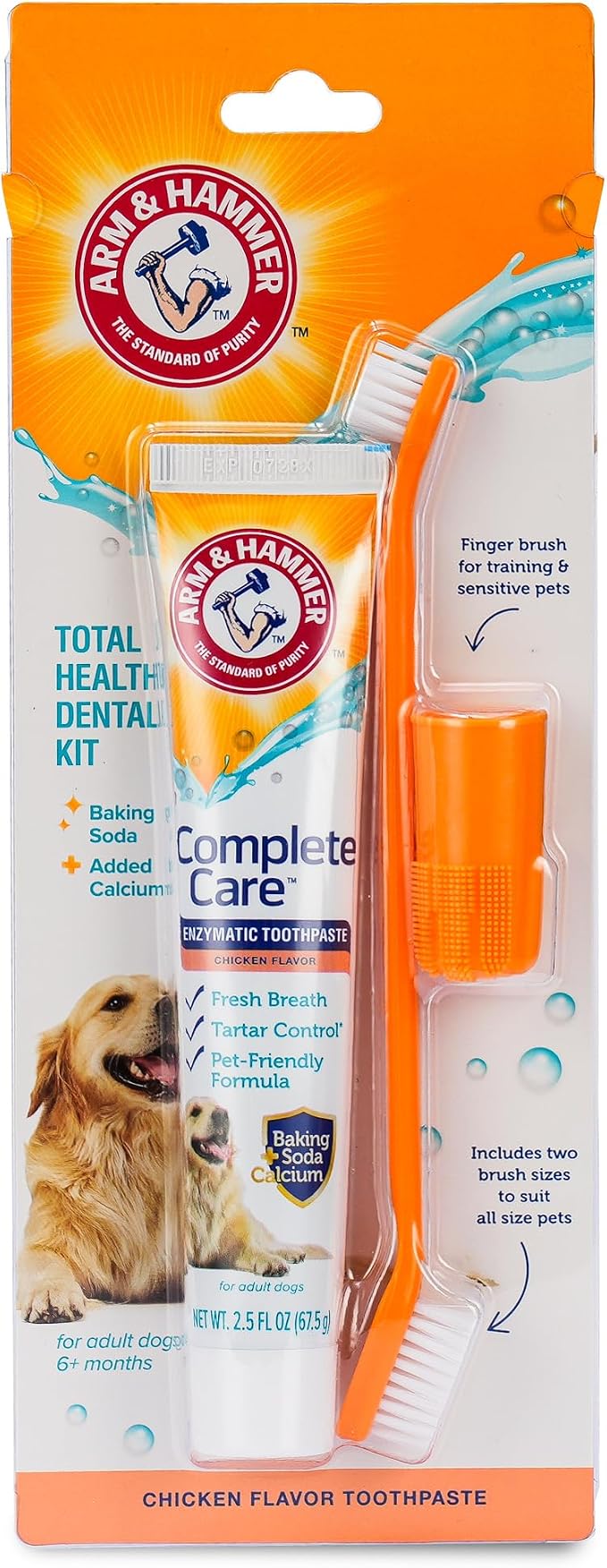 Arm and Hammer Complete Care Dog Dental Kit, Chicken Flavor, 2.5 Oz