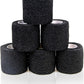 AUPCON Vet Wrap Cohesive Bandages Bulk Self Adhesive Bandage Wrap Self Adherent Wrap Non-Woven for Dogs Pet Animals & Ankle Sprains & Swelling 2 Inch x 5 Yards (2 Inch Black)