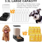 Automatic Cat Feeder and Water Dispenser in Set with Pet Food Bowl,Gravity Dog Waterer and Food Feeder for Small Medium Dog Cat Puppy Kitten Large Capacity(3.3L,Black)
