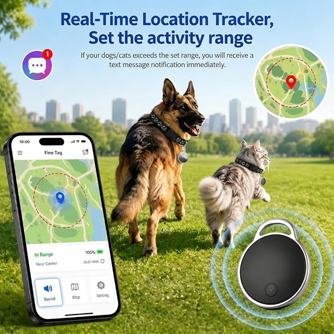 GPS Tracker for Dogs/Cats, Real-Time Tractive GPS Tracker Device