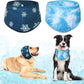 KOOLTAIL Dog Cooling Bandana, 2 Pack Instant Cooling Vest Pet Ice Scarf Adjustable, Summer Outdoor Ice Neck Cooler Towel Neck Wraps, Pet Chill Out Scarf Cooler Prevent Sunstroke in Hot Summer, Blue