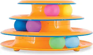 Catstages Tower of Tracks Interactive Cat Toy, 6 Spinning Balls, 10" x 5.3"