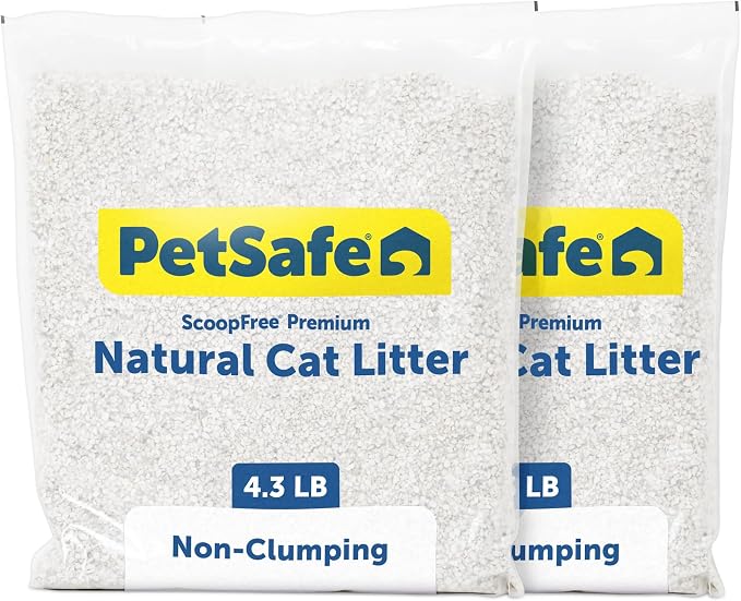 PetSafe ScoopFree Premium Natural Cat Litter 4.2Lb Bag, 2 Pack