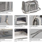 Henkelion Cat Carriers Dog Carrier Pet Carrier For Small / Medium Cats Dogs Puppies (Up To 15lbs), TSA Airline Approved Small Dog Carrier Soft Sided, Collapsible Waterproof Travel Puppy Carrier - Grey