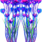 AQUANEAT Artificial Fish Tank Plants, Plastic Aquarium Accessories Large, 15.5 inch Purple Decorations, 2pcs