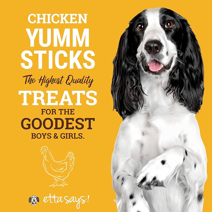 etta says! Yumm Sticks, Human-Grade Chicken Dog Treats, 24 Count, 1 Pack