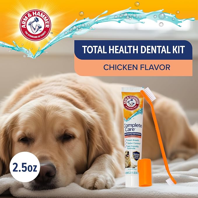 Arm and Hammer Complete Care Dog Dental Kit, Chicken Flavor, 2.5 Oz