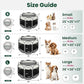 Love's cabin Pet Puppy Dog Playpen, Small Dog Tent Crates Cage Indoor/Outdoor, Portable Playpen for Cat, Foldable Pop Up Dog Kennel Playpen with Carring Case, Removable Zipper Top, Grey
