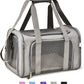 Henkelion Cat Carriers Dog Carrier Pet Carrier For Small / Medium Cats Dogs Puppies (Up To 15lbs), TSA Airline Approved Small Dog Carrier Soft Sided, Collapsible Waterproof Travel Puppy Carrier - Grey