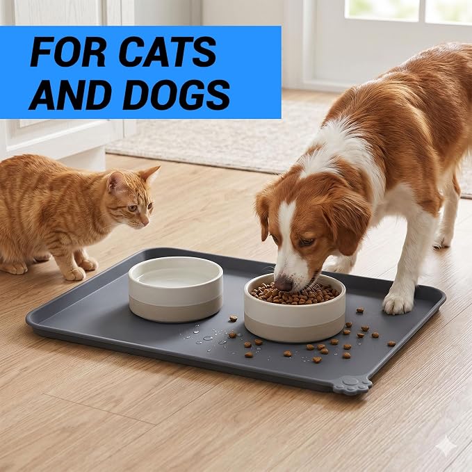 Reopet Silicone Pet Feeding Mat - Waterproof & Non-Slip Dog Cat Placemat