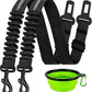 COOYOO Dog Seat Belt,3 Piece Set Retractable Dog Car Harness Adjustable Dog Seat Belt for Vehicle Nylon Pet Safety Seat Belts Heavy Duty & Elastic