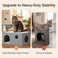Veehoo 31.9" Small Cat Tree Condo for Large Cats with Scratching Post & Bed
