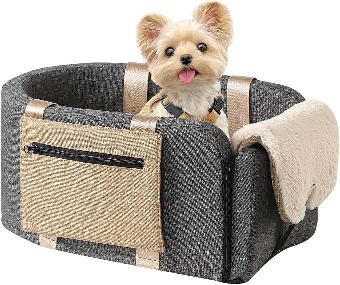 Center Console Dog Car Seat,Booster Car Seat for Puppy to 11lbs
