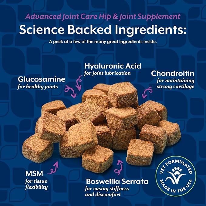 NaturVet Advanced Joint Care Supplement, Dogs & Cats, 70ct