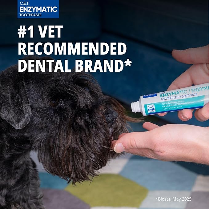 C.E.T. Oral Hygiene Kit for Dogs, Poultry flavor Toothpaste with Toothbrush