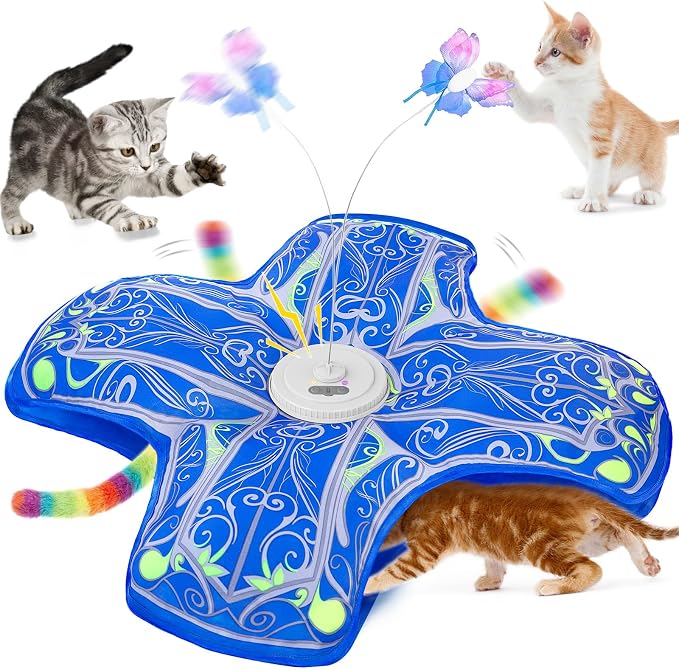 Interactive Cat Toys for Indoor Cats,Automatic Kitten Tunnel Toy
