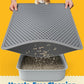 Powools Cat Litter Mat, 23.2 x 14.6 in, Waterproof, Non-Slip, Grey