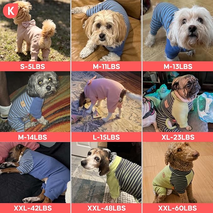 KYEESE Turtleneck Dog Pajamas for Small Dogs Warm Dog Onesie, Green