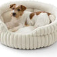 Bedsure ComfyFleece® Washable Cute Small Medium Dog Bed,Round Pet Bed,26in