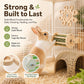 Chinchilla Chew Toys 2‑in‑1 Set Rotating Wooden Spinning Bunny Hay Feeder