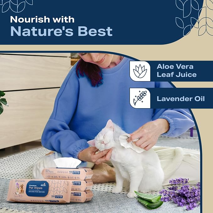 Dog Wipes for Paws and Butt (400 Ct) Plant Based Pet Wipes for Dogs & Cats